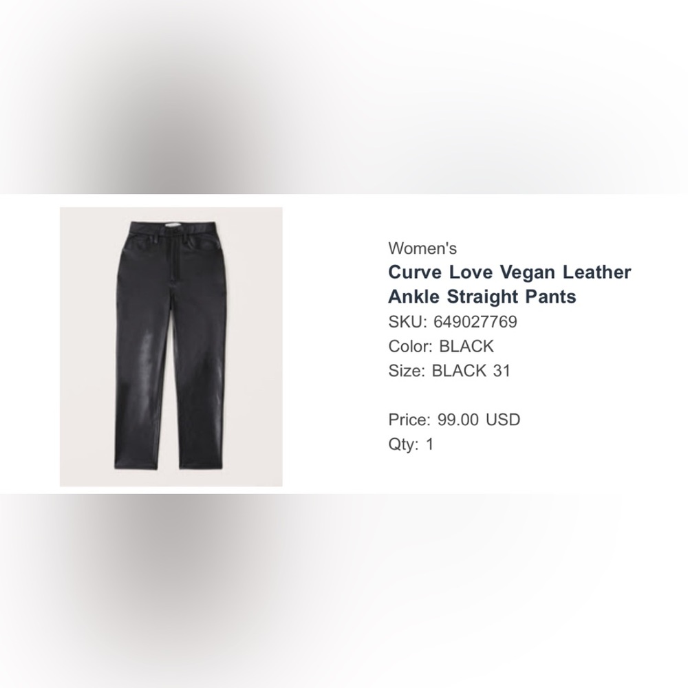 Abercrombie vegan leather